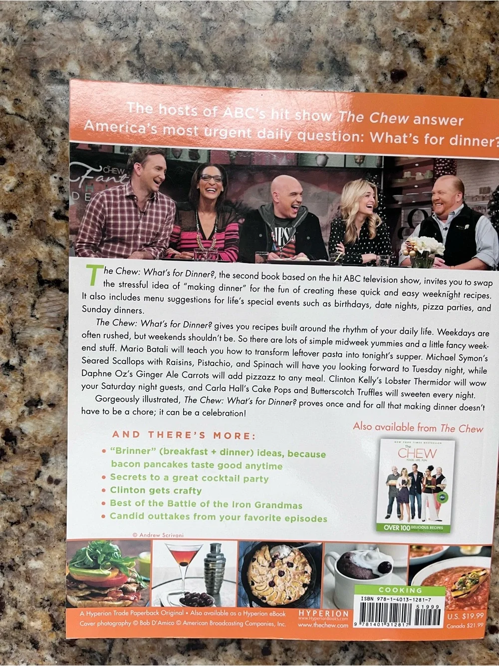 The Chew What's for Dinner? Cookbook - White & Orange Cover